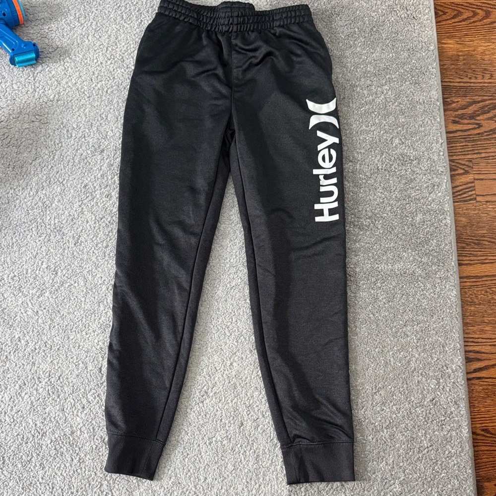 Hurley Kids Black Joggers with Logo